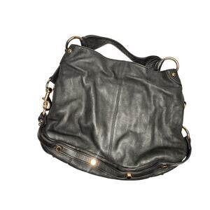Rebecca Minkoff Black  Hobo Leather Moto Handbag Purse with Dust Cover Bag